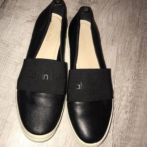 Black Calvin Klein loafers